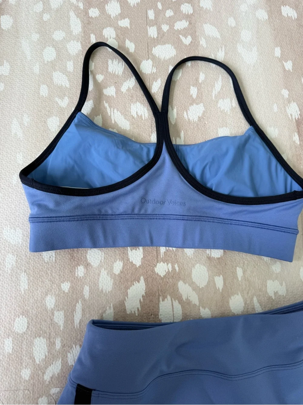 Outdoor Voices Light Blue and Navy Skort Set SKIRT SMALL BRA MEDIUM - Picture 6 of 11